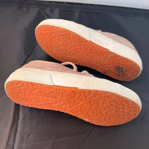 SUPERGA kids metallic canvas pink skin size size 11 - Picture 7 of 8